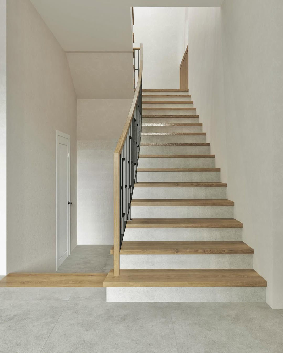Schody jesionowe na beton – naturalne piękno w domu